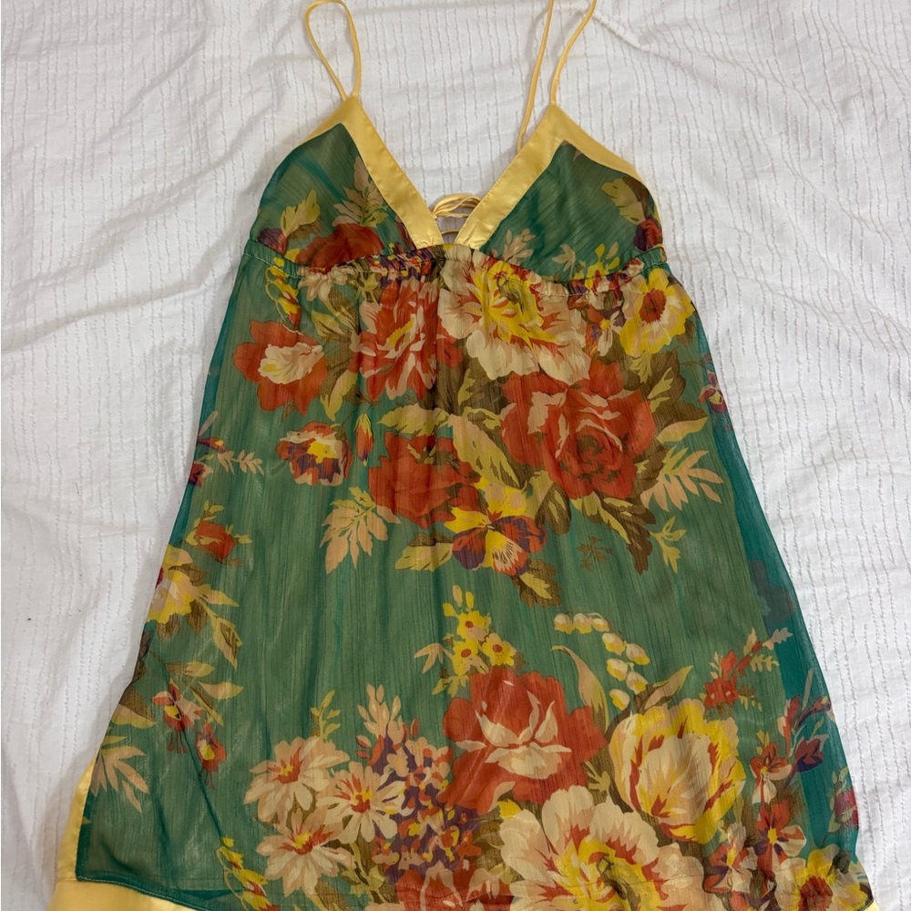 Twenty Floral Chemise with Yellow and Green Accents